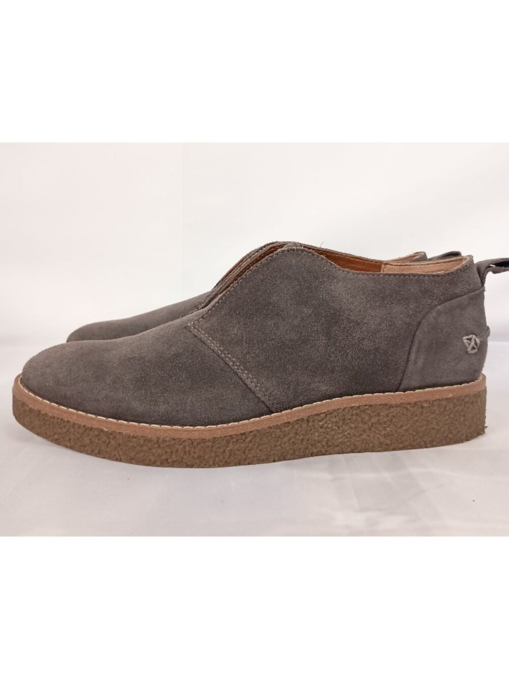 Franco Sarto Cliff Platform Slip On Gray Suede Shoes Comfort 6.5 Women